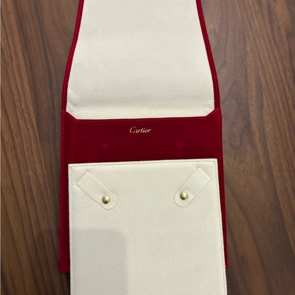 Cartier Red and Cream Velvet Case